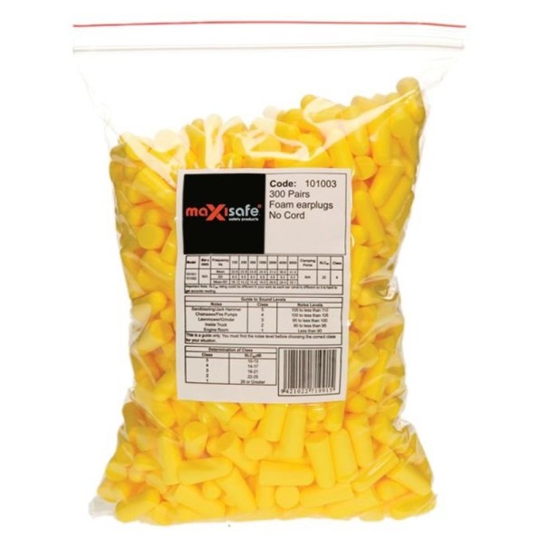 Earplugs Uncorded Dispenser Refill Bag Yellow Qty 300 Pairs