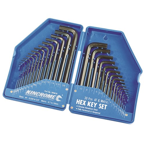 AKEYMET30L Kincrome Hex Key Wrench Set 30 Pce AF/Met - Image 1
