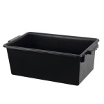 Large Plastic Black Crate Multipurpose 41L