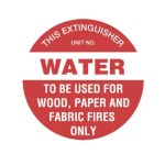Water Extinguisher Sign 200mm Sticker