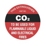 C02 Extinguisher Sign 200mm Poly