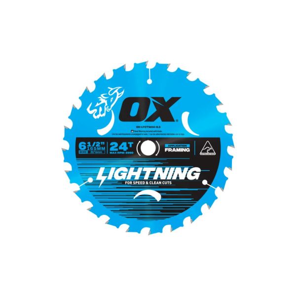 OX Pro. Lightning Saw Blade 165mm x 20 x 24T