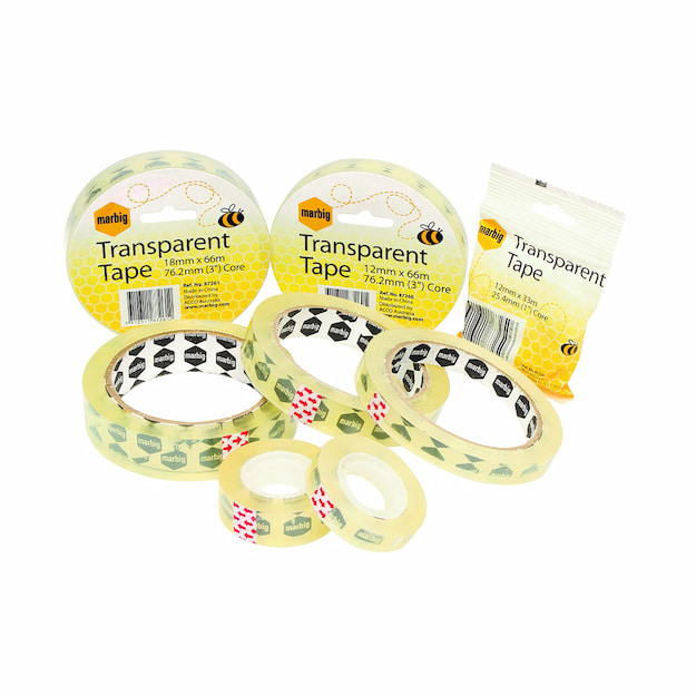 STICKTSM Sticky Tape Transparent Small Roll 18mm x 33mm - Image 1