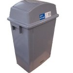 Swing Top Rubbish Bin Grey
