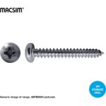 Self Tapping Screw Pan Head Stainless Steel PH Drive (More Sizes)